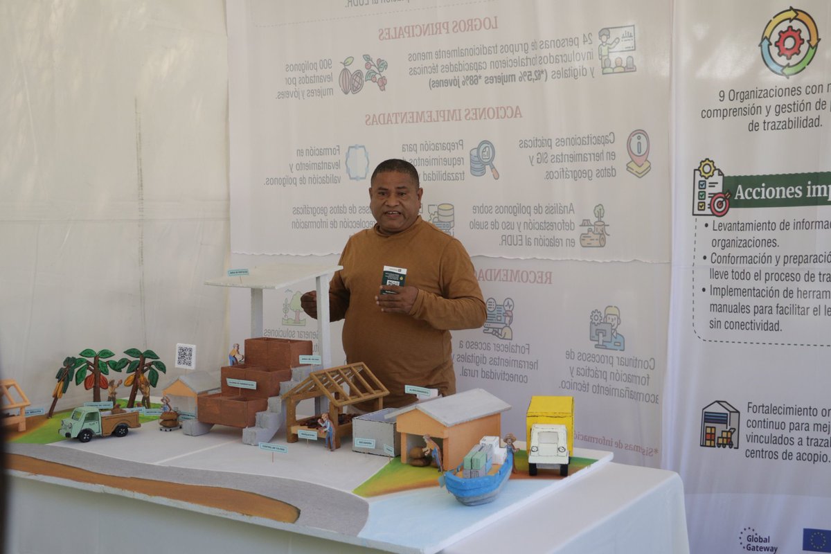 UEenEcuador's tweet photo. #ProyectoSAFE 🇪🇺🇪🇨🇩🇪 | El proyecto SAFE culmina su gestión dejando herramientas vitales para el futuro verde del agro ecuatoriano 📈🚜.
Esta iniciativa logró hitos clave para los sectores cafetalero y cacaotero:

1️⃣ Impulso a la trazabilidad y uso de geodata para garantizar una producción libre de deforestación 🗺️📍. 
2️⃣ Fortalecimiento de la formalidad, la debida diligencia y las buenas prácticas agrícolas, reconociendo hoy a los productores con los certificados de "Adaptación al EUDR" 📜🤝. 
3️⃣ Mejora en la gestión empresarial con un fuerte enfoque de género para las organizaciones productoras 👨‍🌾👩‍🌾.

La cooperación de la #UniónEuropea 🇪🇺 continúa activa en el país, apoyando la sostenibilidad, innovación y oportunidades para los productores ecuatorianos.

#EUDiplomacy