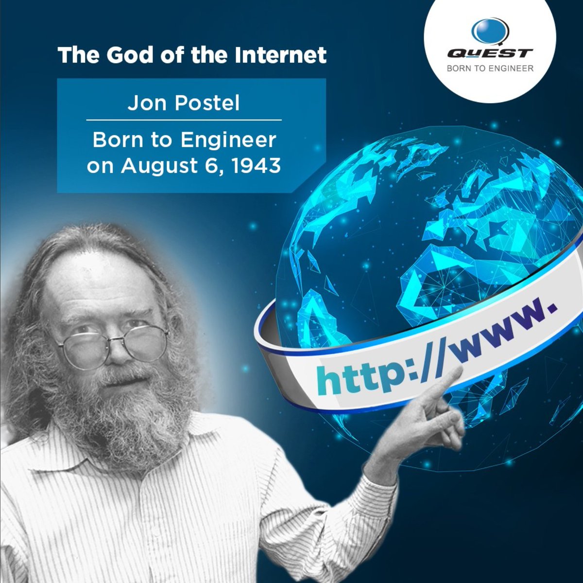 DuskyDaily's tweet photo. "God of the Internet"
was an actual title given to Jon Postel.

He handled RFCs, which define the system of IP addresses, domain names and email and internet itself.

The internet as we know it, is because of this man🫡

RFC2468 establishes the Jonathan B. Postel Service Award https://t.co/vO1eOkSfUG