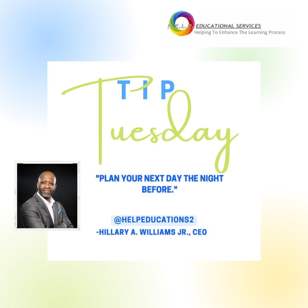 helpeducations2's tweet photo. Plan your next day.

#TipTuesday #HELP #Services https://t.co/p5ydXPlQbq