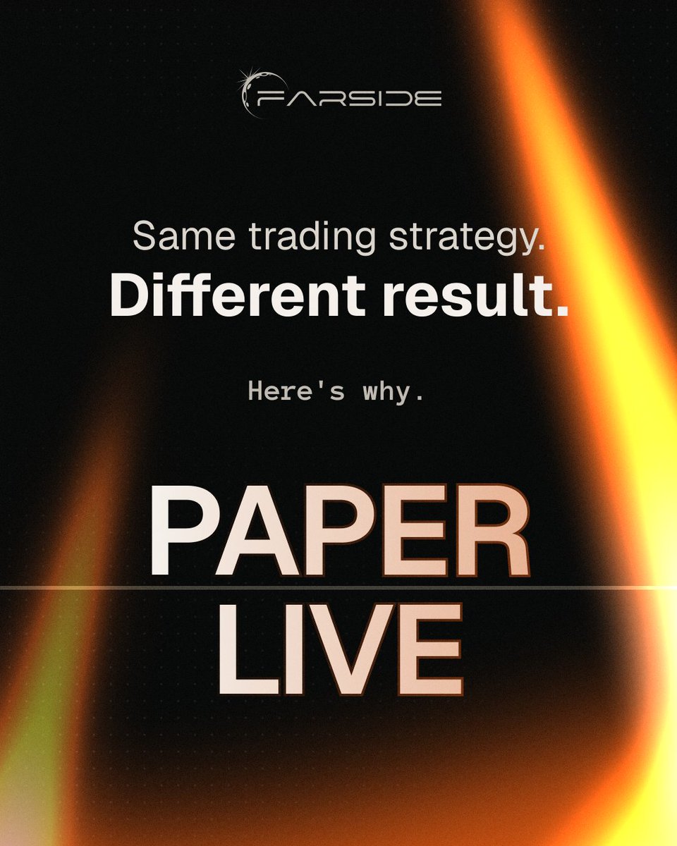 farsideapp's tweet photo. Paper trading will teach you a lot of things.

It'll teach you how a strategy behaves across different market conditions.

It'll show you where your entry logic breaks down, which setups have follow-through and which ones don't, how a grid fills in a ranging market versus a trending one.

For understanding mechanics, it's genuinely useful.

What it won't teach you is how you behave when real money is moving.

That's the part most traders find out the hard way.

You can paper trade for three months, run a clean positive expectancy, feel like you finally have a process that works and then go live and fall apart in the first two weeks.

Not because the strategy changed.

Because you changed.

The moment the number on the screen represents something real, everything feels different.

You second-guess entries you paper traded without hesitation.

You exit winners early because you want to lock in the profit before it disappears.

You hold losers longer because closing them makes the loss real in a way it never was on paper.

None of that shows up in paper trading because none of the psychological pressure is there.

You can override a paper trade without consequence.
You can close it, reverse it, pretend it didn't happen.

There's no cost to any of it.

So your behavior in paper trading is a clean version of yourself: disciplined, patient, systematic.

And that version doesn't always survive contact with a live account.

This isn't an argument against paper trading.
It's an argument against treating it as proof that you're ready.

The mechanics you build in paper trading are real and they transfer.

The confidence doesn't always transfer the same way.

Going live with the expectation that you'll perform exactly as you did on paper is where most traders set themselves up to fail.

What actually bridges the gap is starting live with size small enough that the emotional stakes are manageable: real enough to feel, small enough that a losing trade doesn't break your process.

Let the psychology develop the same way the mechanics did.

Gradually.

With room to make mistakes that cost something but don't cost everything.

Paper trading gets you to the starting line.

What happens after that is a different test entirely.