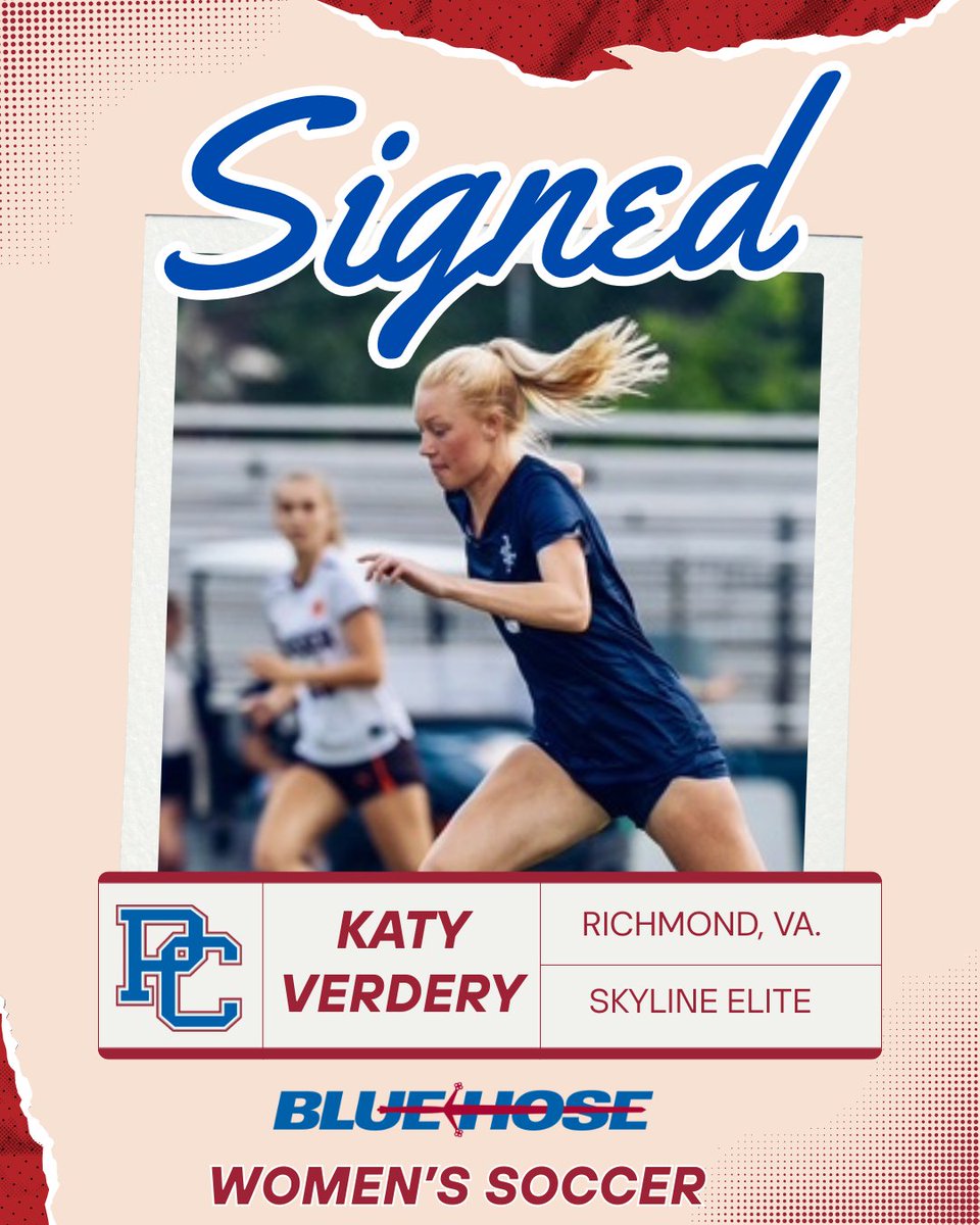 BlueHoseWSOC's tweet photo. Last batch of new signees, coming right up! 👀

Our next acquisition is Katy Verdery!! Welcome to PC! 🫶

#GoBlueHose https://t.co/edn5gCGIME