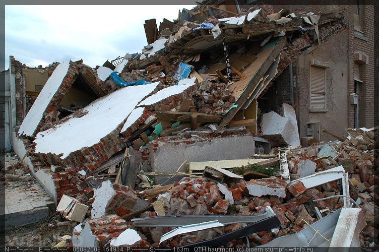 GerWeather's tweet photo. In light of the recent debate about tornado impacts in Europe vs the US, I wanted to share some of the damage caused by the Hautmont, France tornado of 2008, which was rated IF4. Buildings CANNOT withstand upper-echelon tornadoes, no matter the continent. https://t.co/mqMtmdvbfN
