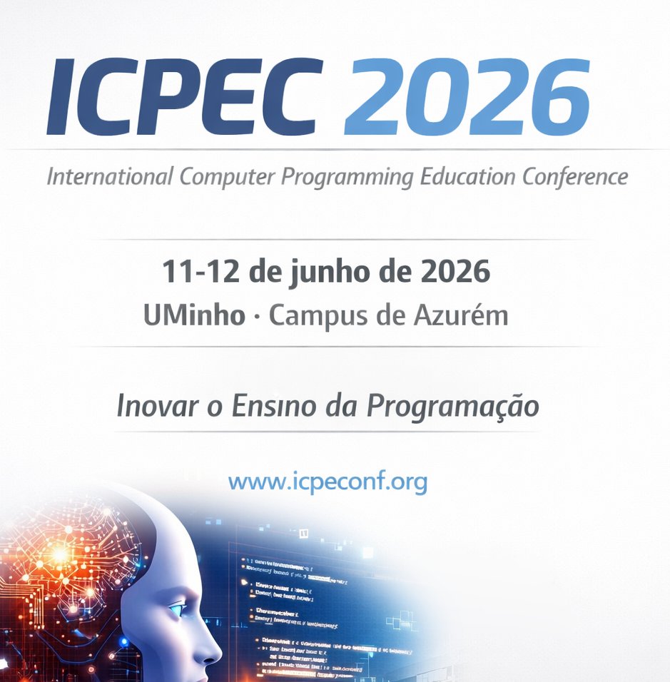 uminhodsi's tweet photo. O DSI da UMinho vai acolher, nos dias 11 e 12 de junho, a 7.ª edição do ICPEC (International Computer Programming Education Conference).
O programa completo: https://t.co/wHlQGvlUkK

https://t.co/Cc4SI3wos2
#DSI #dsiuminho #EEUMinho #ICPEC2026 #ComputerProgramming #Education https://t.co/DeLK5TPuHT