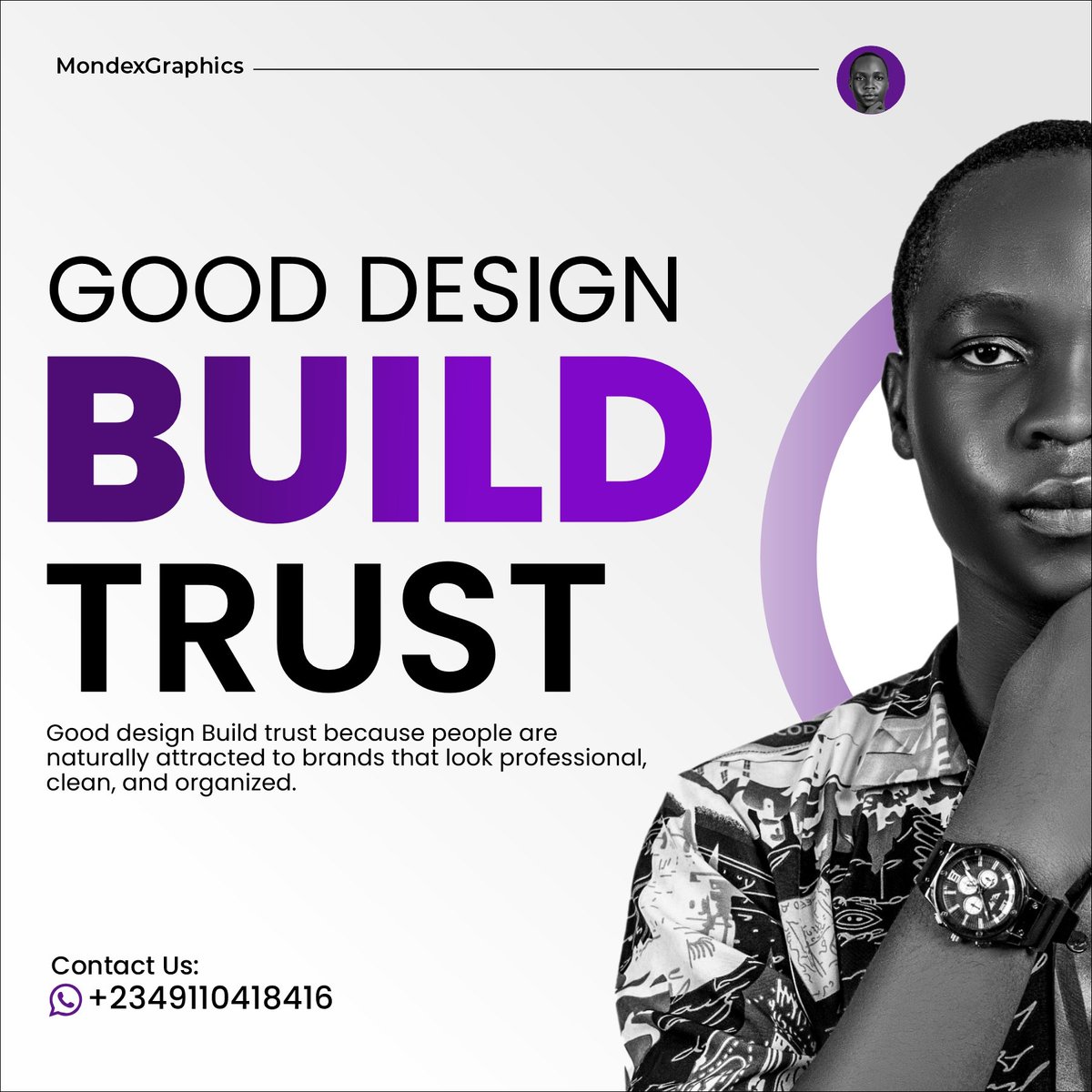 Mondayonyeke247's tweet photo. Good design builds trust because it creates a strong first impression and shows professionalism https://t.co/AwZcZdUHAv