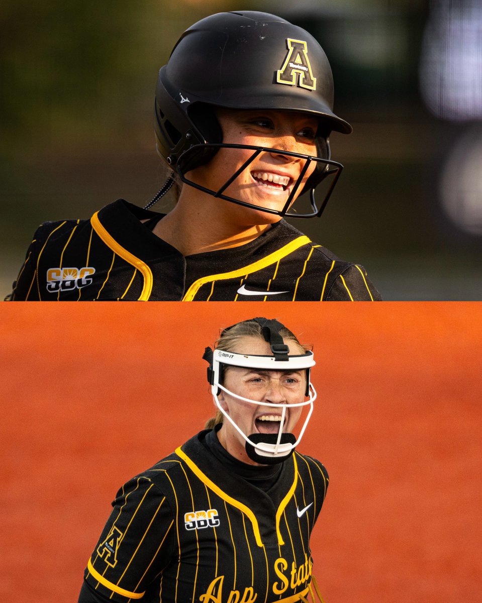 AppStateSB's tweet photo. Shout out to all of our Spring 2026 Chancellor’s List honorees! 

🥎 Emilie Ching
🥎 Kate English
🥎 Julia Girk
🥎 Emersyn Presutty
🥎 Taylor Schafer

#OTM https://t.co/BblYaOZF7e