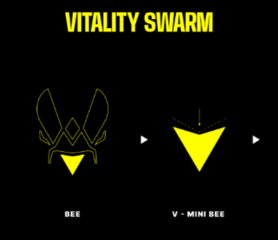 TeamVitality's tweet photo. On s'est inspiré par les codes des maillots de football actuel, et nous avons créé ce maillot en gardant notre abeille (mini-bee) comme élément central. L'éffet violet dégradé, notre couleur secondaire, fait référence à la fois à KARE et aux vitraux colorés de Cologne.

Chaque maillot correspond à une abeille dans la ruche, coach, staff, joueurs/joueuses, fans, tous/toutes derrière nos joueurs pour les soutenir dans leur conquête du back to back to back 🐝