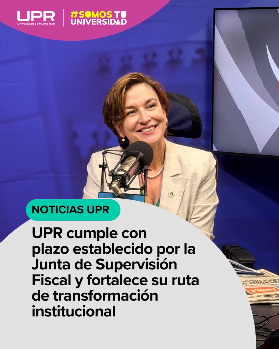 UPR_Oficial's tweet photo. La UPR cumplió con el plazo establecido por la Junta de Supervisión Fiscal para la entrega del Plan Fiscal revisado, reafirmando su compromiso con la estabilidad institucional, la continuidad académica y la protección de estudiantes y jubilados. https://t.co/rscund2aYi