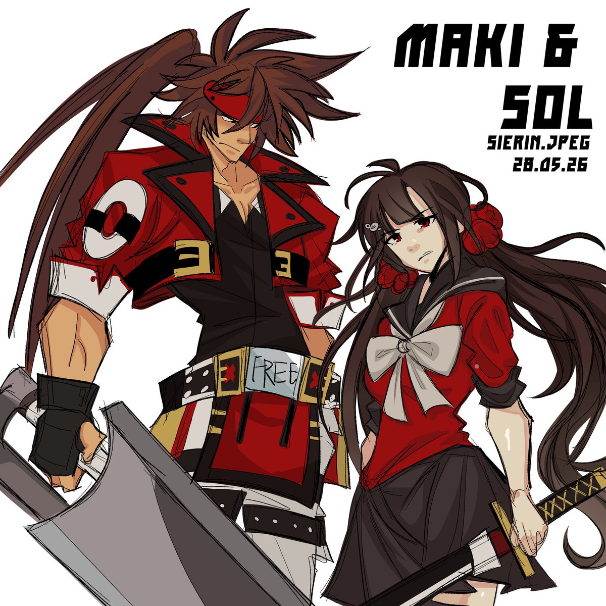Rezzereff's tweet photo. They give same vibes
#Danganronpa #GuiltyGear #SolBadguy #MakiHarukawa https://t.co/C6pJPJHGyC