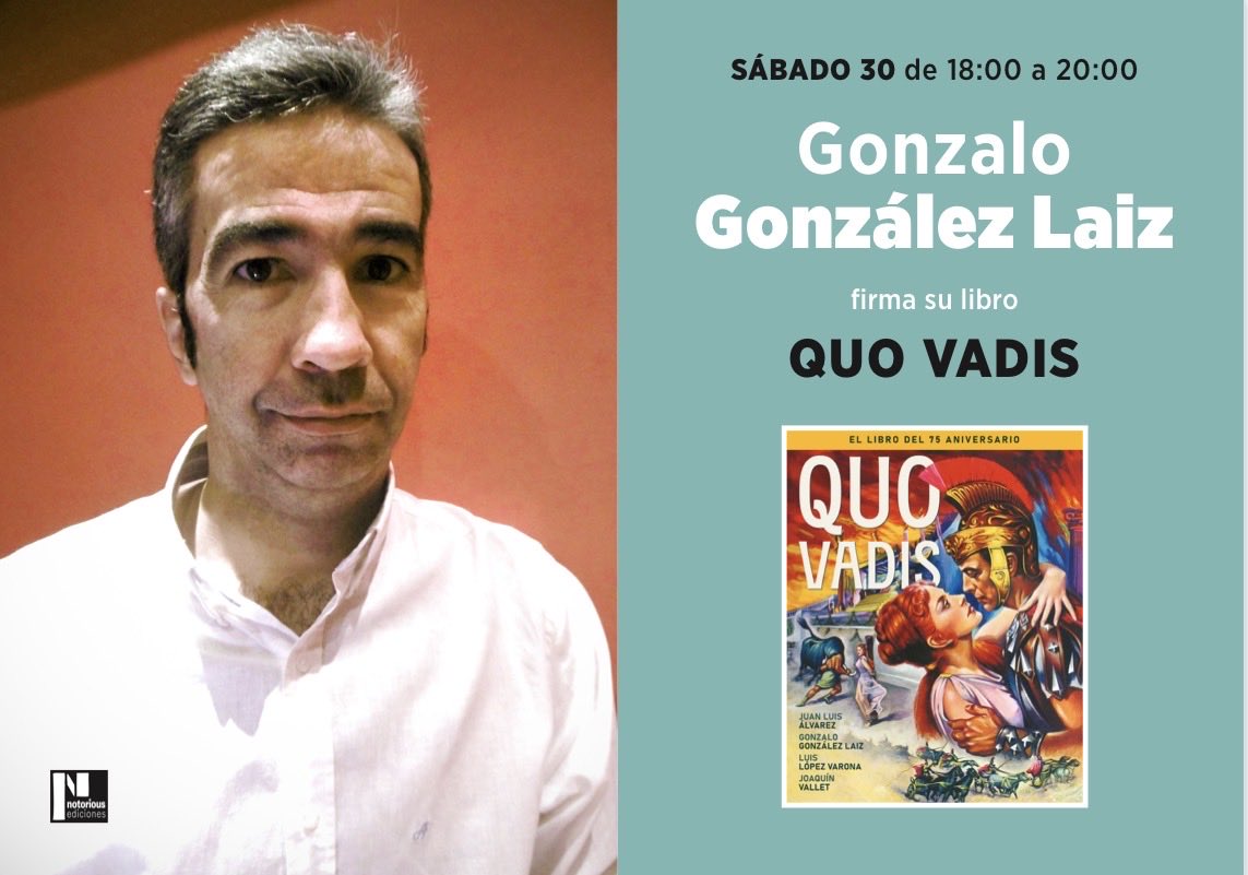 Notorious_Ed's tweet photo. Este sábado 30 de 18:00 a 20:00 en nuestra caseta (341) de la Feria del Libro de Madrid @ferialibromad firma Gonzalo González Laiz @Morirdecine toda su obra con la editorial.

#notoriousediciones https://t.co/C9ONOUDOhi