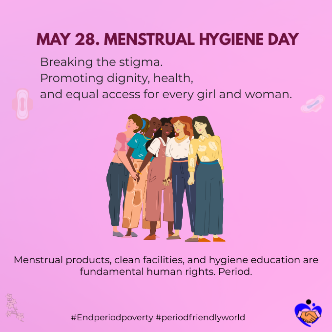 IntegrationFor's tweet photo. Periods are natural. Shame should never be.

This #MHDay2026, IPHR stands to break the stigma and uphold dignity for all. Through menstrual products, clean water, and education, we can #EndPeriodPoverty and build a #PeriodFriendlyWorld. https://t.co/dqYNKOZ1Vr