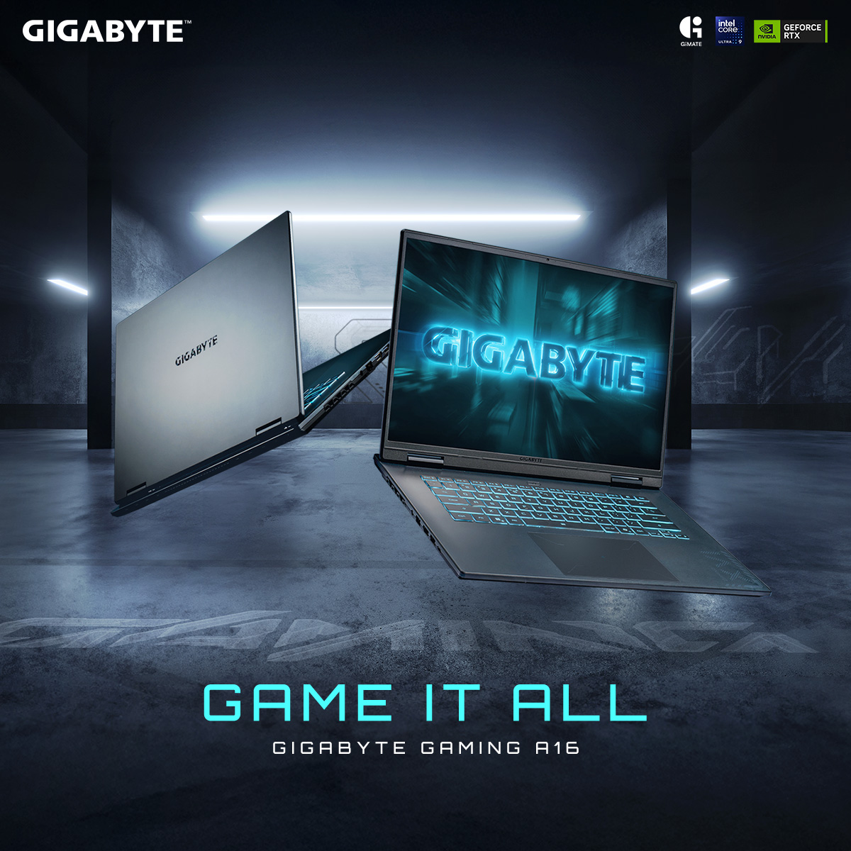 AorusOfficial's tweet photo. Why compromise when you can have it ALL? The GIGABYTE #GAMINGA16 pairs up to an Intel® Core™ Ultra 9 185H processor with our #WINDFORCE INFINITY EX Cooling system, unlocking a full 115W Max TGP to ensure peak stability during the most intense raids. With the exclusive GiMATE software for instant optimization and a versatile 180° lay-flat hinge, it’s the definitive weapon to dominate every scene. 🦾🔥🤘