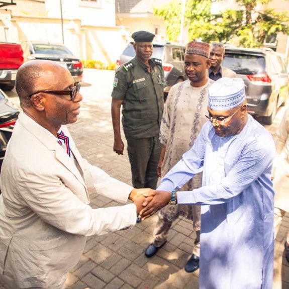 instablog9ja's tweet photo. Atiku visits Rotimi Amaechi in Abuja, calls for unity in ADC after presidential primaries https://t.co/Lf6bVsDAXD
