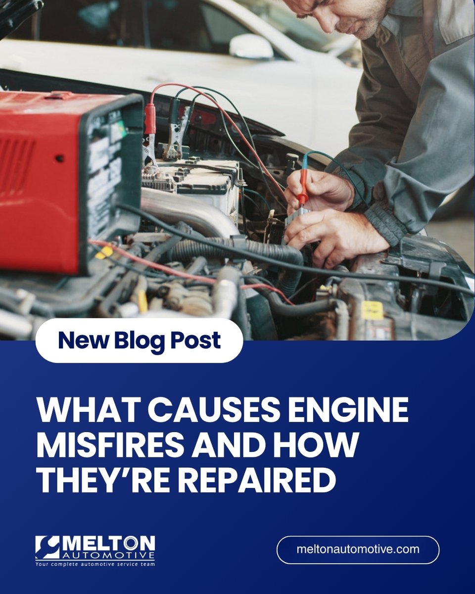 MeltonAutomotiv's tweet photo. Noticing rough idling, poor acceleration, or a flashing check engine light? 

Learn what causes engine misfires and how to fix them: https://t.co/7JCJMYnVNr https://t.co/jnJUq81FPl