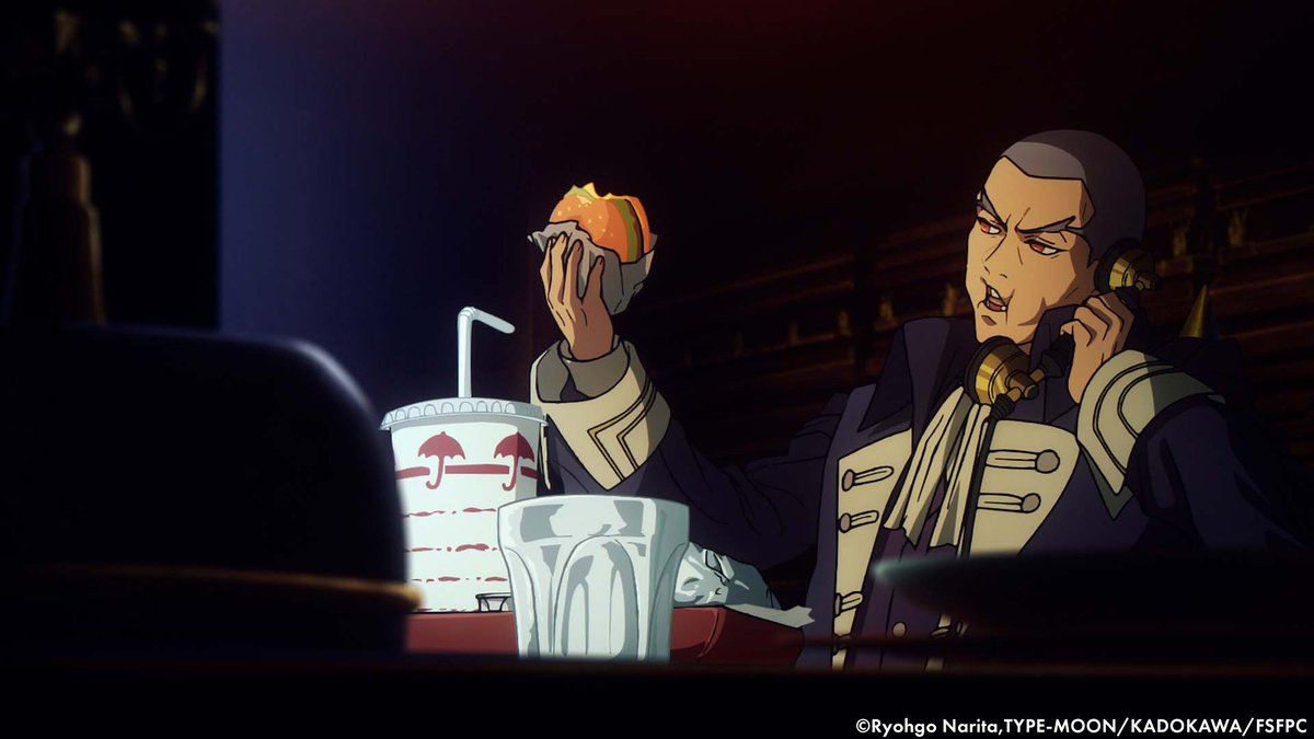 aniplexUSA's tweet photo. Happy #NationalHamburgerDay to every tasty meal enthusiast out there! 🍔

[via Fate/strange Fake] https://t.co/j4vqbYixux