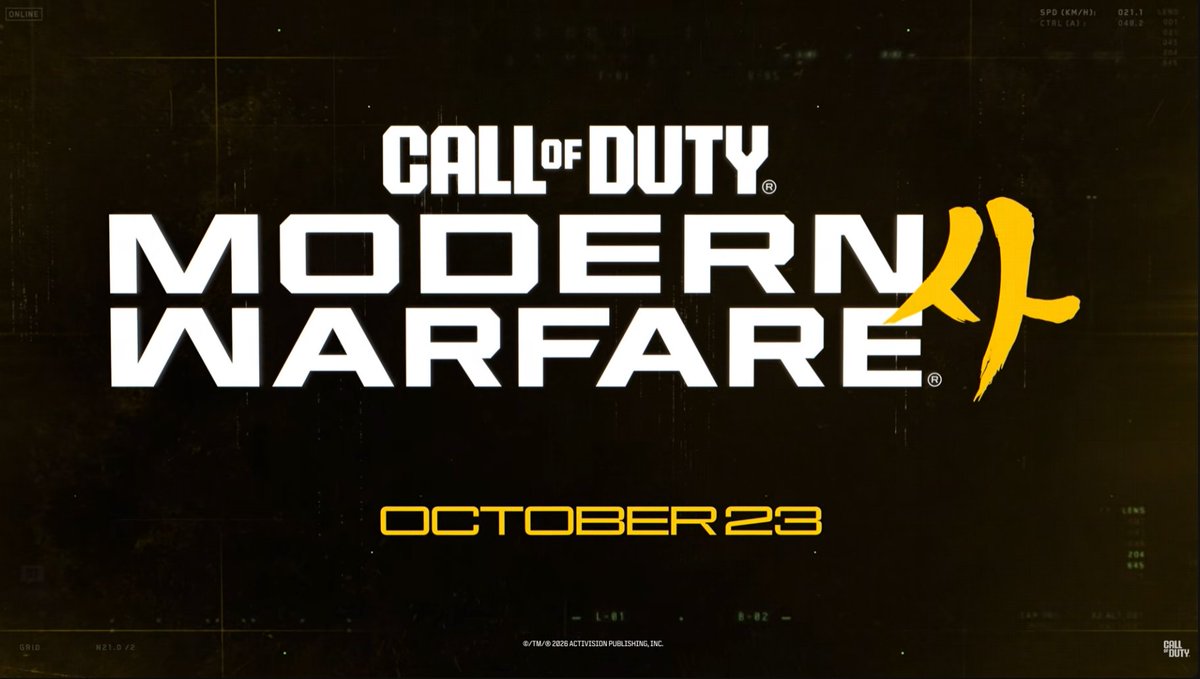 CoDQG_'s tweet photo. 🚨 Call of Duty : Modern Warfare 4 sera disponible le 23 octobre 2026. https://t.co/37FtpRKi40