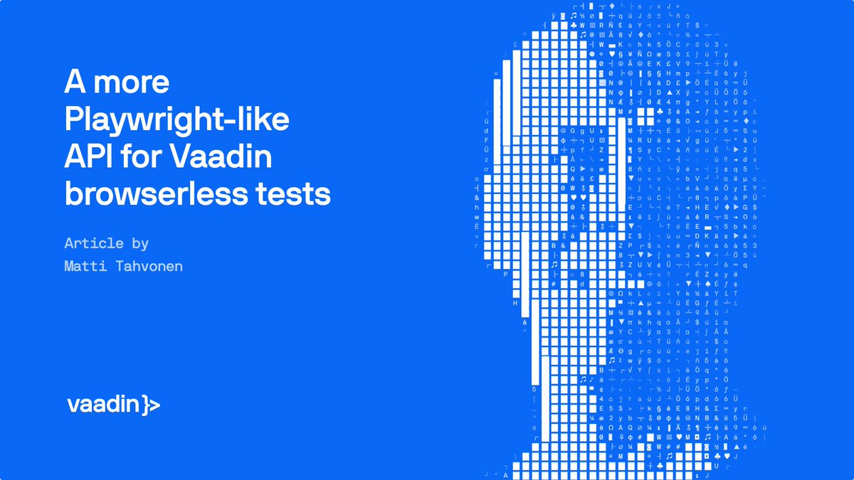 vaadin's tweet photo. Testing Vaadin apps just got a lot cleaner 👀

Vaadin 25.2 introduces a redesigned Browserless testing API with:

✅ no mandatory base class
✅ cleaner locator syntax
✅ built-in multi-user support
✅ less boilerplate

See what’s changing: https://t.co/BWxrMtftaP https://t.co/YJ2uJPRN9p
