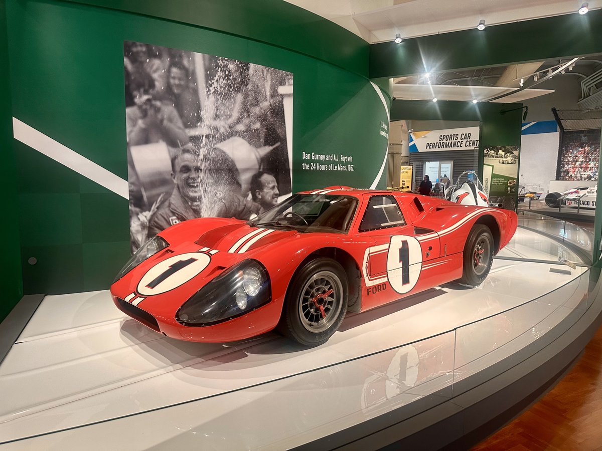 KPollockFord's tweet photo. A little Ford racing history from Detroit 🏁🔥

The legendary Ford GT40 on display during our visit to the Ford archives 👀

Pretty incredible seeing such an iconic piece of automotive history in person.

#GT40 #FordGT40 #Motorsports #RacingHistory #AutomotiveHistory #LeMans https://t.co/HGPzh4YKbO