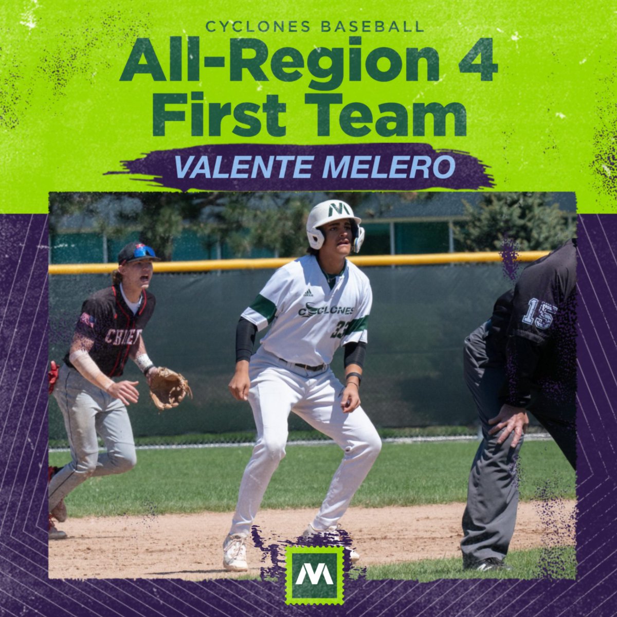 MVCyclones's tweet photo. Major #props and #congrats to Cyclones #baseball @MVCCBaseball player Valente Melero on being named to the All-Region 4 first team! He had an amazing season at the plate, averaging .439 with 46 RBIs, 76 hits and 14 homeruns. #proud #GoCyclones #mvcyclones
@argobaseball https://t.co/cw6cFORcLT