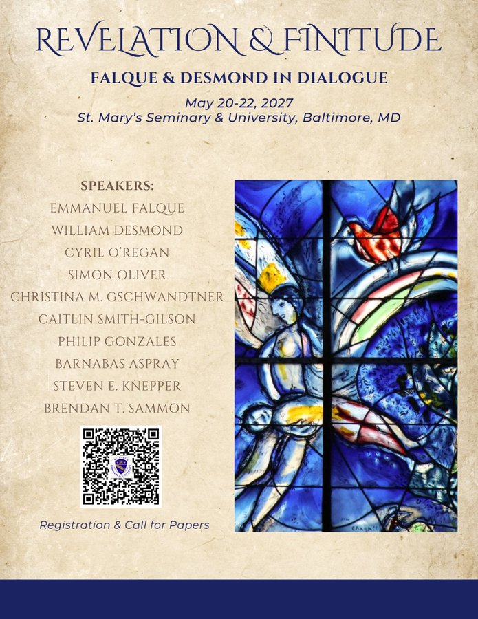 philipgonzales8's tweet photo. It's now less than a year away for this awesome event. Stay tuned for the appearance of full interviews with Emmanuel Falque and William Desmond on what they are expecting from their dialogue. You can register now for the early bird special. https://t.co/1QGHUBJ0ZA