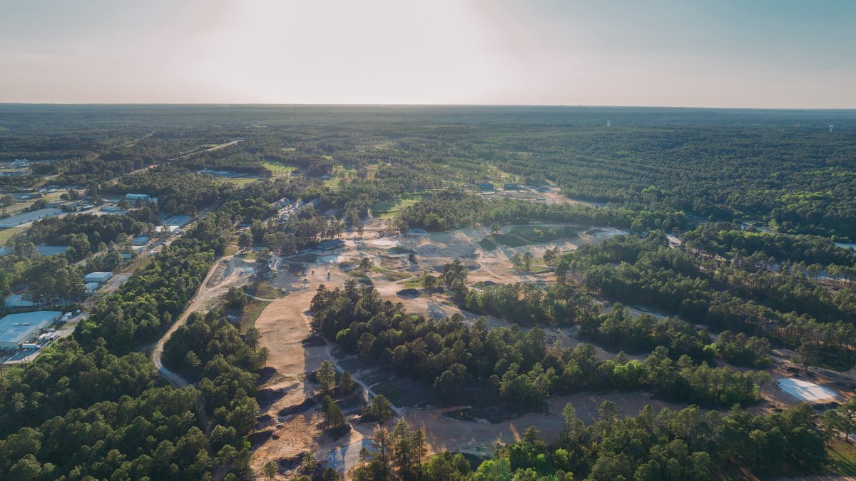PinehurstResort's tweet photo. The Sandmines story continues...

While Coore & Crenshaw continue to bring Pinehurst No. 11 to life, an exciting new chapter is also beginning to take shape beyond the fairways at Pinehurst Sandmines.
 
We have officially broken ground on new accommodations designed to complement the experience at Sandmines, including a 26-room Lodge and an expansive 8-bedroom Cabin