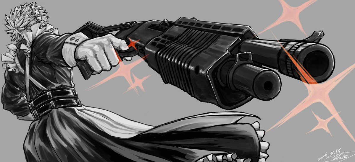 jikai6969's tweet photo. 💥っちゃんとメイド服と🔫 https://t.co/IvBwOE1G55