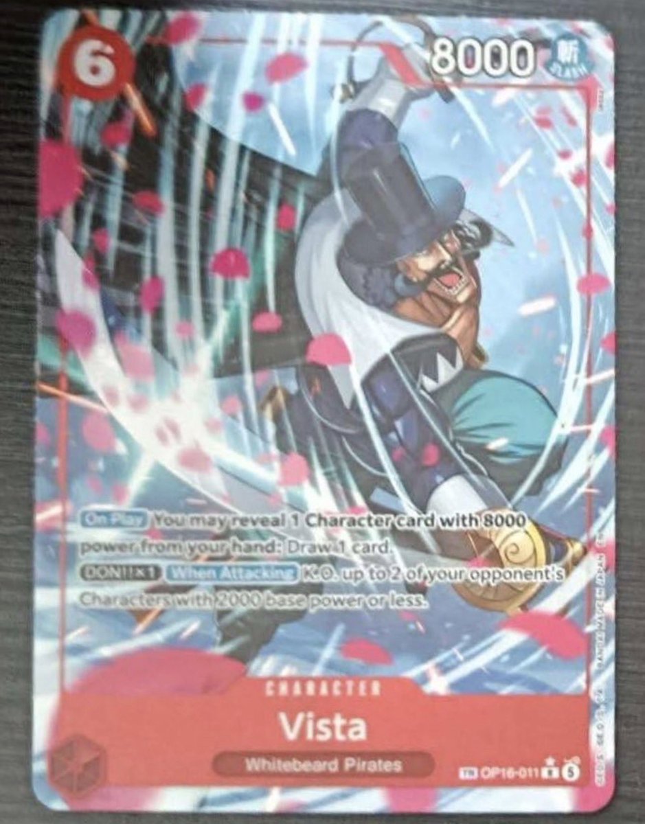 Sneak peek look at the OPTCG English OP16 Treasure Rare! Vista 🌹