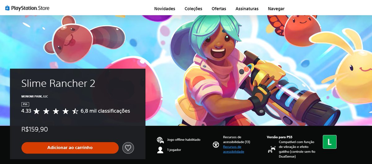 PSStoreBrasil's tweet photo. Dia 22: Slime Rancher 2 https://t.co/aMA8gkQ4Wc