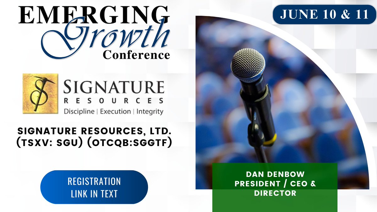 EmergingGrowthC's tweet photo. $SGGTF $SGU.V  Live Emerging Growth Conference 93 - June 10 &amp; 11
@SGUResources 

Register:
https://t.co/Ns6GrV43n2

Questions for the Company? Questions@EmergingGrowth.com

To Present on the Conference:
305-330-1985
Conference@EmergingGrowth.com https://t.co/xyUb6dbZ5n