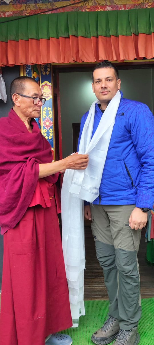 IDSAIndia's tweet photo. Here are some more pics of DG @SujanChinoy ' visit to #Tawang Monastery #Arunachal Pradesh with MP-IDSA team. @PMOIndia @DefenceMinIndia @HMOIndia @MEAIndia @PemaKhanduBJP @kiren https://t.co/Cy2nKbvPKh