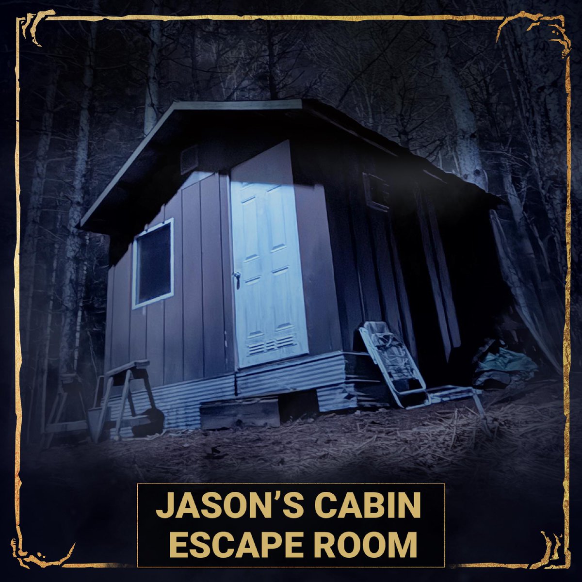 DeadbyDaylight's tweet photo. The Fog is clearing to reveal some more surprises waiting for you at the Grand Quay on June 14 for our 10th Anniversary: 

🪵 We're bringing Jason's cabin from our 13 hour livestream to you for a thrilling escape game experience.
🎵 Get ready to end the night on a high note with a special DJ performance by Kavinsky. @kavinsky 

Get the details 🔗 https://t.co/H8glbyZ3pt
