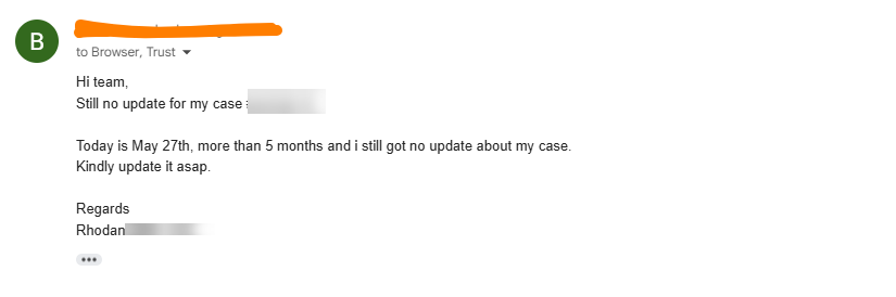 RhodanMT's tweet photo. 🚨 @TrustWallet has ignored my case for more than five months since the TrustWallet incident on December 25.

I am one of the victims of this incident. I submitted everything they asked for — emails, police reports, and every document they requested — yet since January 2026, I have received nothing. No update. No explanation. No accountability. Just silence.

I have used TrustWallet since 2022 and trusted it with everything I had. I put my life savings into it, believing my assets were safe. Instead, I was hacked during this incident and lost everything I worked so hard for.

The financial loss is heartbreaking, but what hurts even more is being ignored for more than five months while carrying this pain alone. It feels like my case, my loss, and my suffering do not matter.

I am speaking out publicly because victims deserve to be heard. We deserve answers, transparency, and responsibility. Please do not let this be buried in silence.

CC: @felix_fan @cz_binance
Ticket ID: #2609619