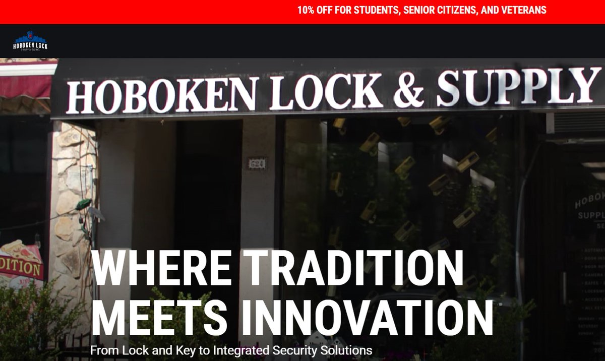 HobokenLockCo's tweet photo. Experience the evolution of security, from our roots as a local locksmith to our growth as a leading provider of integrated security solutions for businesses; we’ve built a legacy of trust and reliability. 

Hoboken 201-963-3106
Emerson 201-261-2277
Secaucus 201-865-0888 https://t.co/HU6mVehmlW