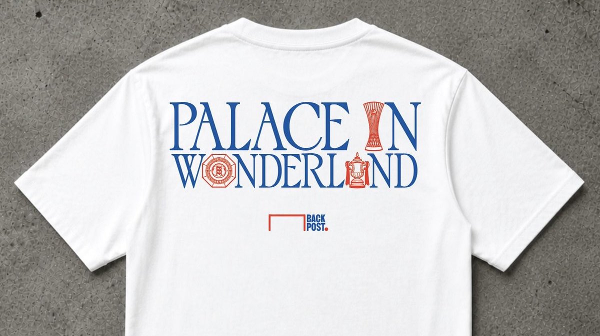 backpoststudio's tweet photo. @CPFC PALACE IN WONDERLAND TEE AVAILABLE NOW 🏆🏆🏆

https://t.co/GilmvMUwN5 https://t.co/xaesTQLQsP