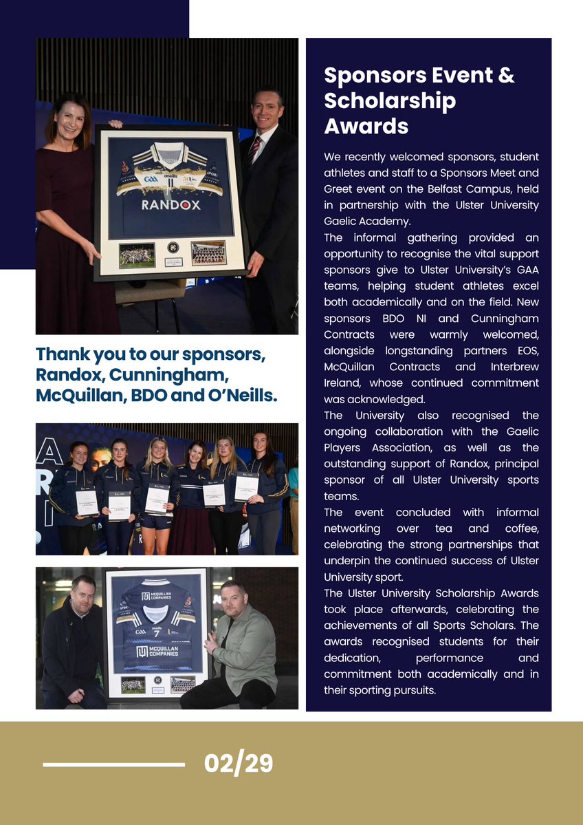 UlsterUniGAA's tweet photo. Our 2025–26 Annual Report is now out!

A year of competition, development and Schools engagement across all codes, thanks to the commitment of our players, coaches, volunteers and supporters.

https://t.co/Me5pXUWuo5

Go raibh maith agaibh 

#TeamUU #ProudOfUU https://t.co/P80LOq3Gkr