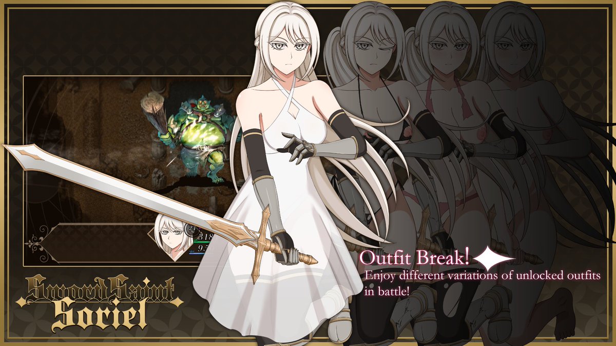 XIVYR0's tweet photo. The outfit system in my Saint-Corruption HRPG! 

Wishlist Sword Saint Soriel on Steam today!

#RPGMaker #IndieDev https://t.co/TosURyCZuy