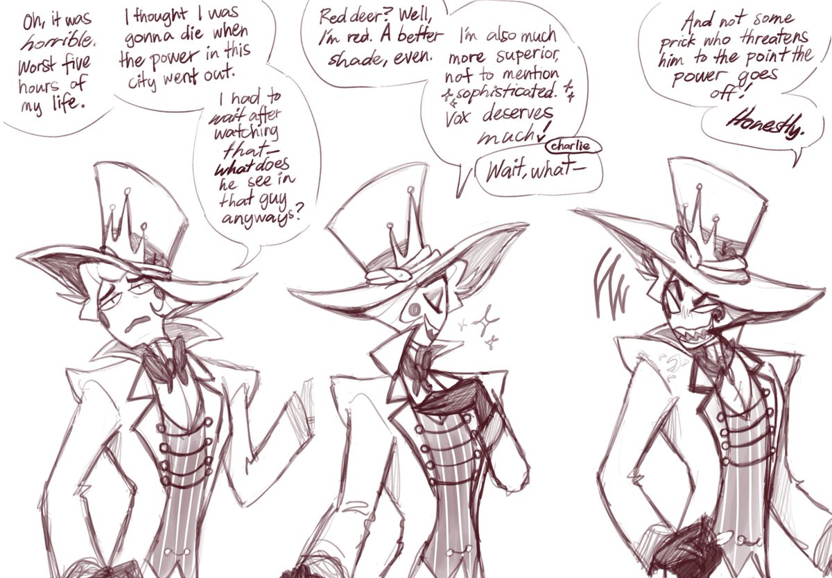 crypt_techdawgg's tweet photo. (1/2) Fast forward to Dad Beat Dad AKA before Hell’s Greatest Dad!! Real dialogue heavy with this one y’all.

Whole gang’s here to see the king, and they are stressin’

#staticapple #parasocialau #hazbinhotelcomic https://t.co/g6tLzNSqLX