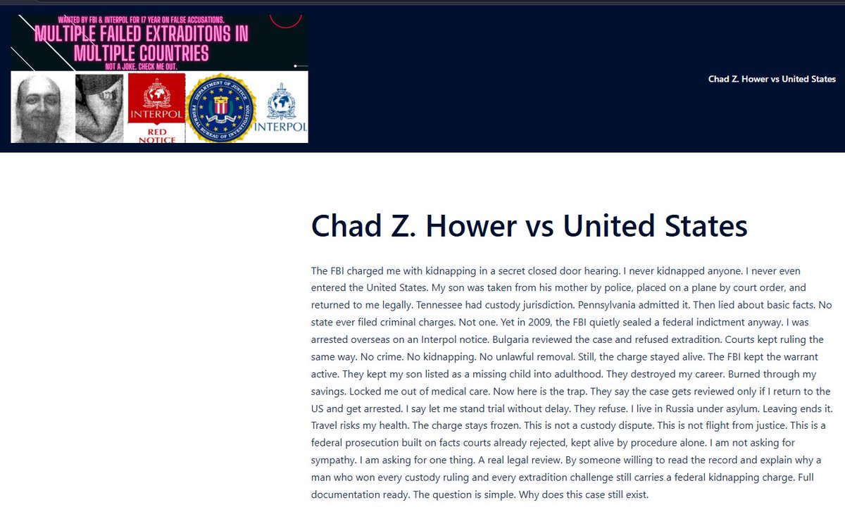 jaxkahuna's tweet photo. @TikTokFugitive not a larp either
its legit
he been hunted by fbi for 17yrs
even @grok know about chad z. hower
CmtKa5SHFern7BWJ375DVKMX8MR52qi3XCbUVtCepump https://t.co/H796fNwZfc