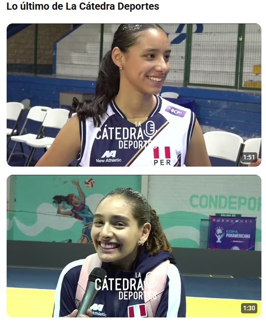 v_alezia's tweet photo. El YT de "La Cátedra Deportes" está subiendo entrevistas desde Honduras a varias jugadoras de la sele Sub-17. 🇵🇪
También está la nota a Fernanda Pinto (máxima anotadora  de Perú). Todas las peques muy contentas por la victoria ante Canadá. 
#CopaPanamericana🏐
#Volleyball 🙌 https://t.co/lphIJ6GnXy