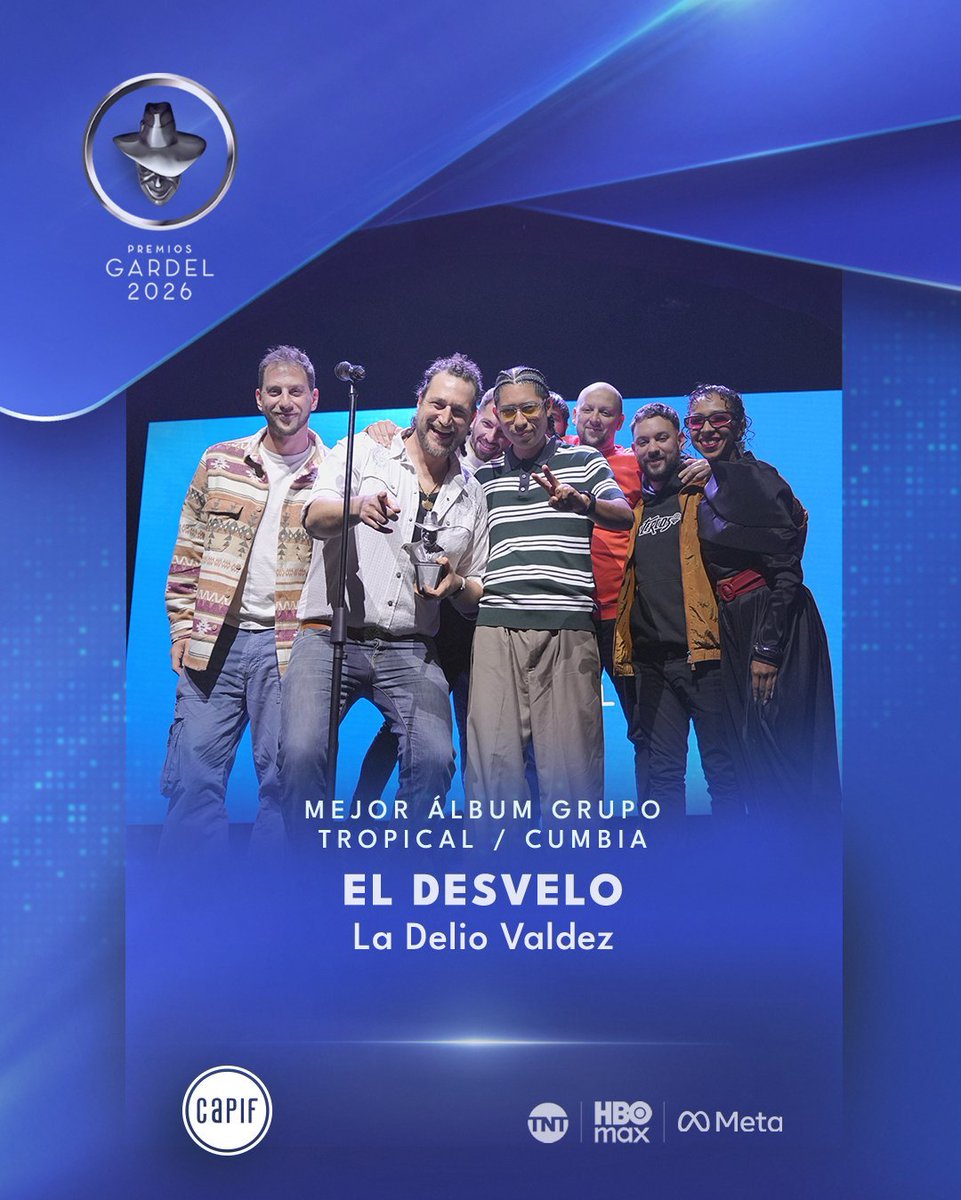 InfoDePremios's tweet photo. Ganador: @LaDelioValdez 

#PremiosGardel https://t.co/1FdRDH225Q