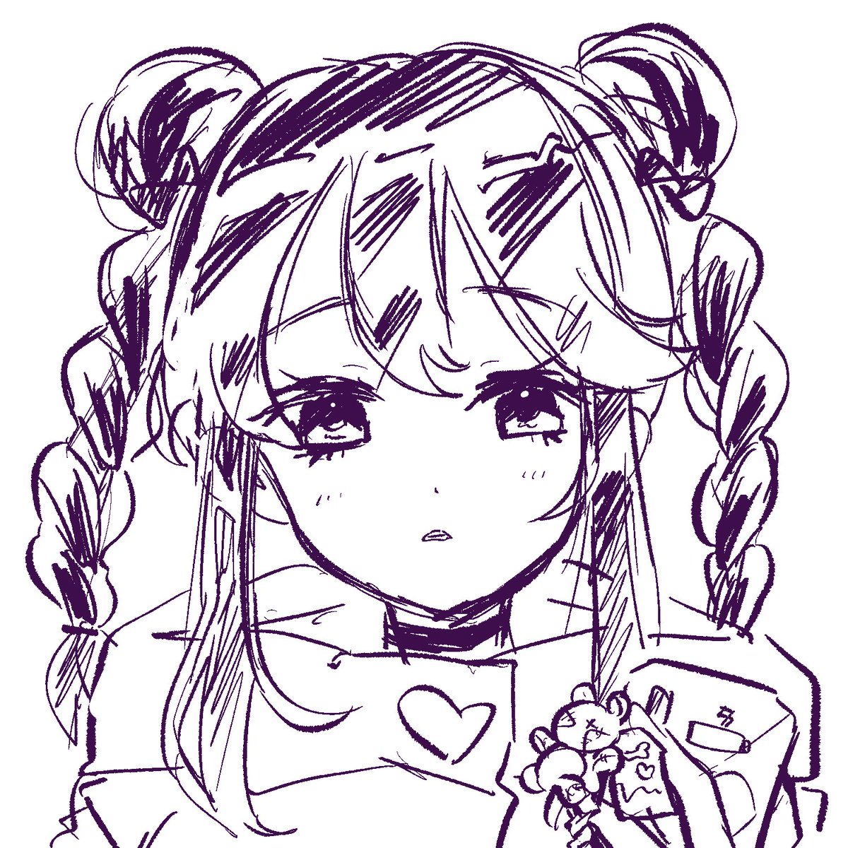 misuzugram's tweet photo. 実は一番描きやすいというか5エリアの推しは紫杏
#電音部美術部 https://t.co/E5ZE87nxvY