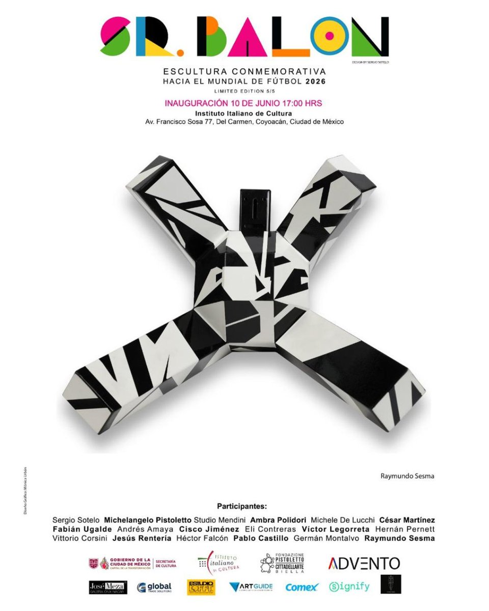 EstudioLofft's tweet photo. Arte, diseño y pensamiento contemporáneo convergen en #srbalón.
Una exposición internacional rumbo al Mundial México 2026 que transforma el balón en un símbolo de identidad, memoria y colectividad.
#EstudioLofft #arte #México2026 #artecontemporáneo #FútbolYCultura https://t.co/x92MmgQSxh