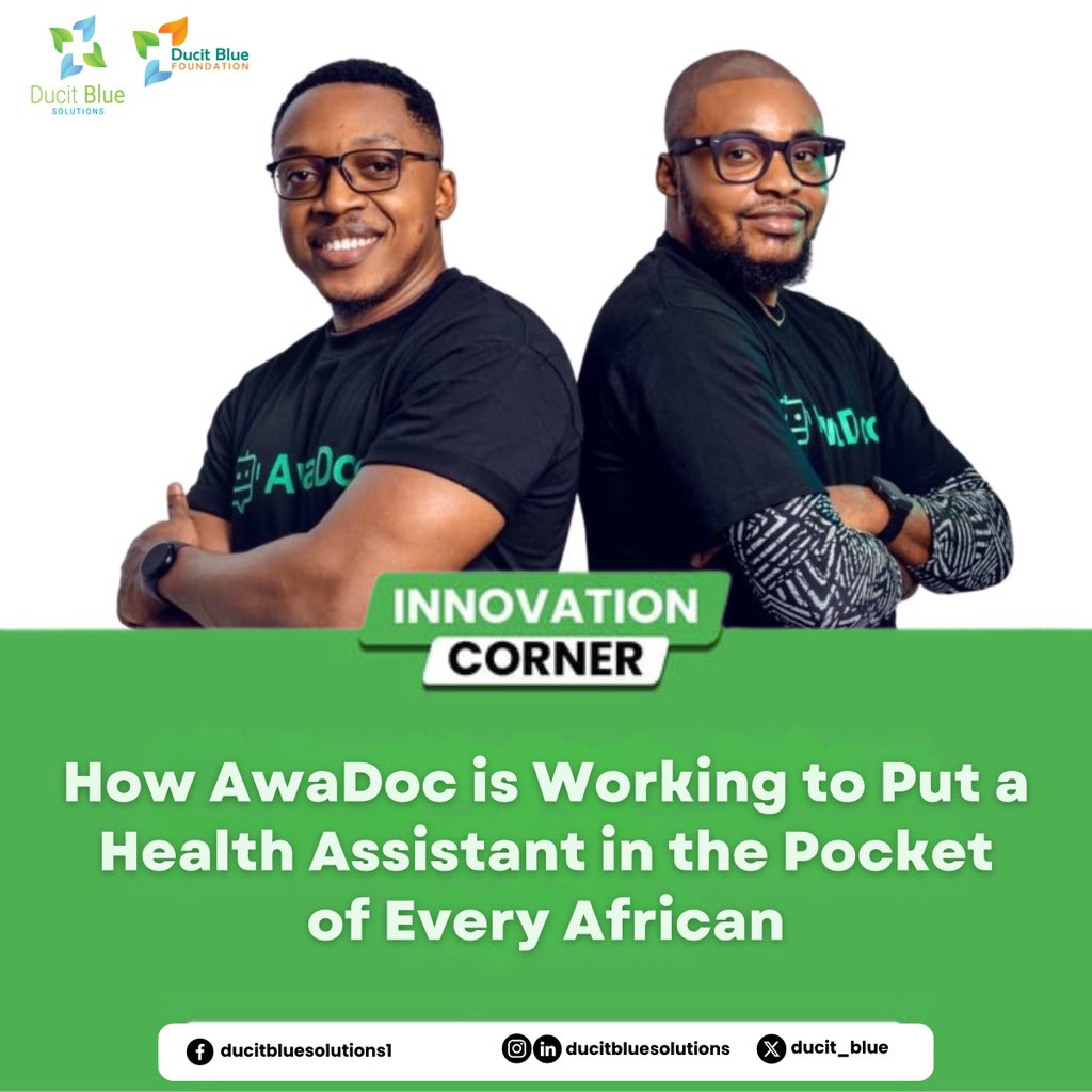 Ducit_Blue's tweet photo. #InnovationCorner-Designed to provide instant, reliable health information through WhatsApp, AwaDoc is helping to bridge critical healthcare gaps and empowering individuals to make informed health decisions when they need it most. 

👉Click to read more: https://t.co/I18BqDmwzV https://t.co/KgkfP5ifUh