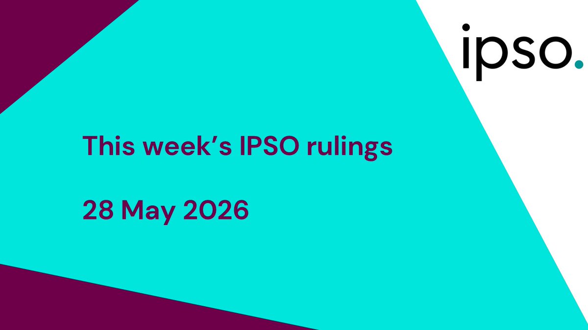 IpsoNews's tweet photo. IPSO’s latest rulings can be found at https://t.co/zam6TrCDgX https://t.co/Za0XM3DBXa