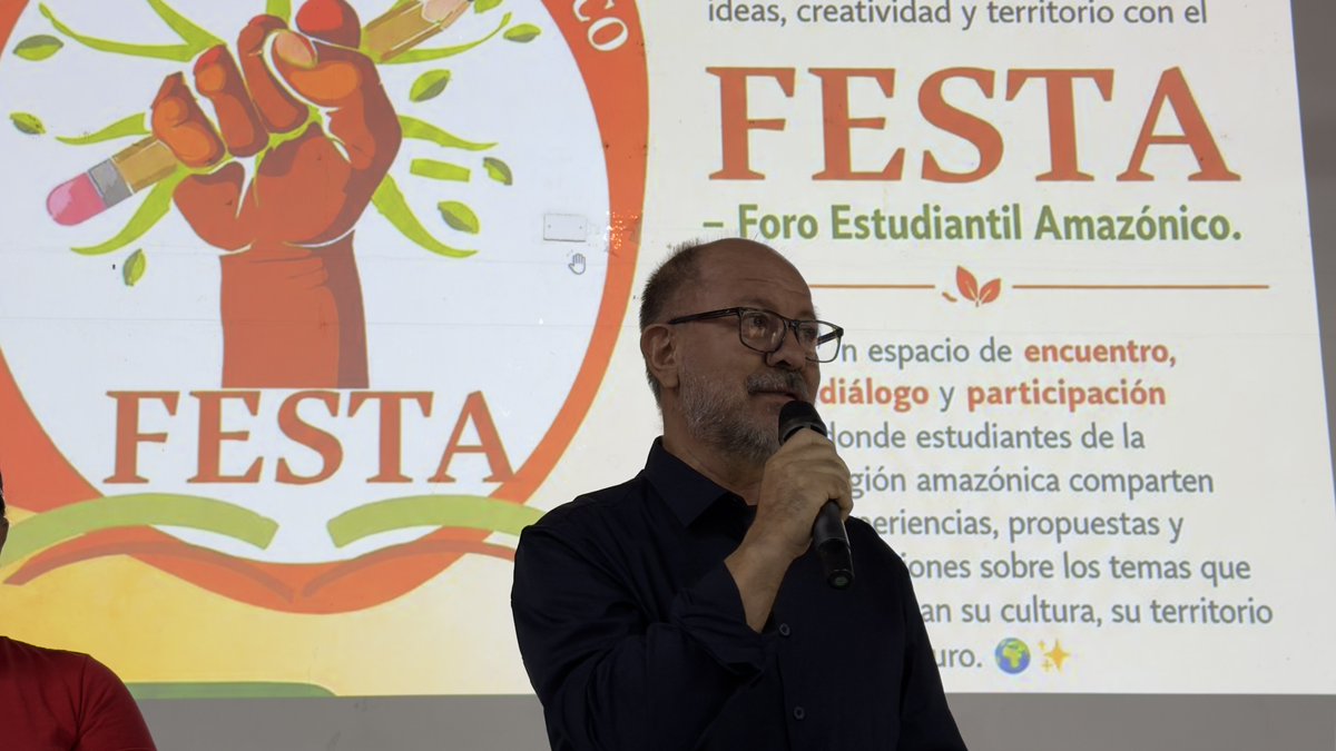AmazoniaUNAL's tweet photo. Más de 90 proyectos estudiantiles dieron apertura al Foro Estudiantil Amazónico FESTA2026 en la UNAL Sede Amazonia.

Durante el 28 y 29 de mayo, estudiantes de la región amazónica presentan iniciativas sobre territorio, cultura, medio ambiente, educación y dinámicas sociales https://t.co/Yze9Wyx8FQ
