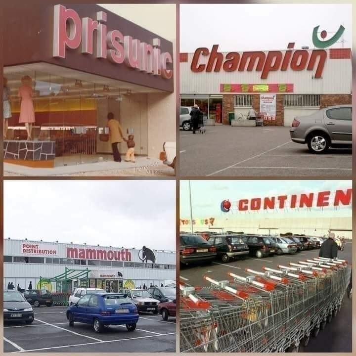 Generations7080's tweet photo. Vous aussi, vos parents ont fait leurs courses dans ces supermarchés ? https://t.co/8jOu6Yg43X