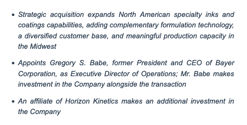CatalystIR's tweet photo. -> Specialty ink maker $NNUP acquisition increases Rev's 200%, adding ~$5M to $1.5-$2M base
->Impressive hire in Greg Babe Ex Dir Op's who invested $200k @$1.50/share as did @HorizonKinetics affiliate
-> Leaves $10M cash war chest ~0.88/share
https://t.co/y3rzurQEPp @NNUP_IR https://t.co/fXt3i5EMuM