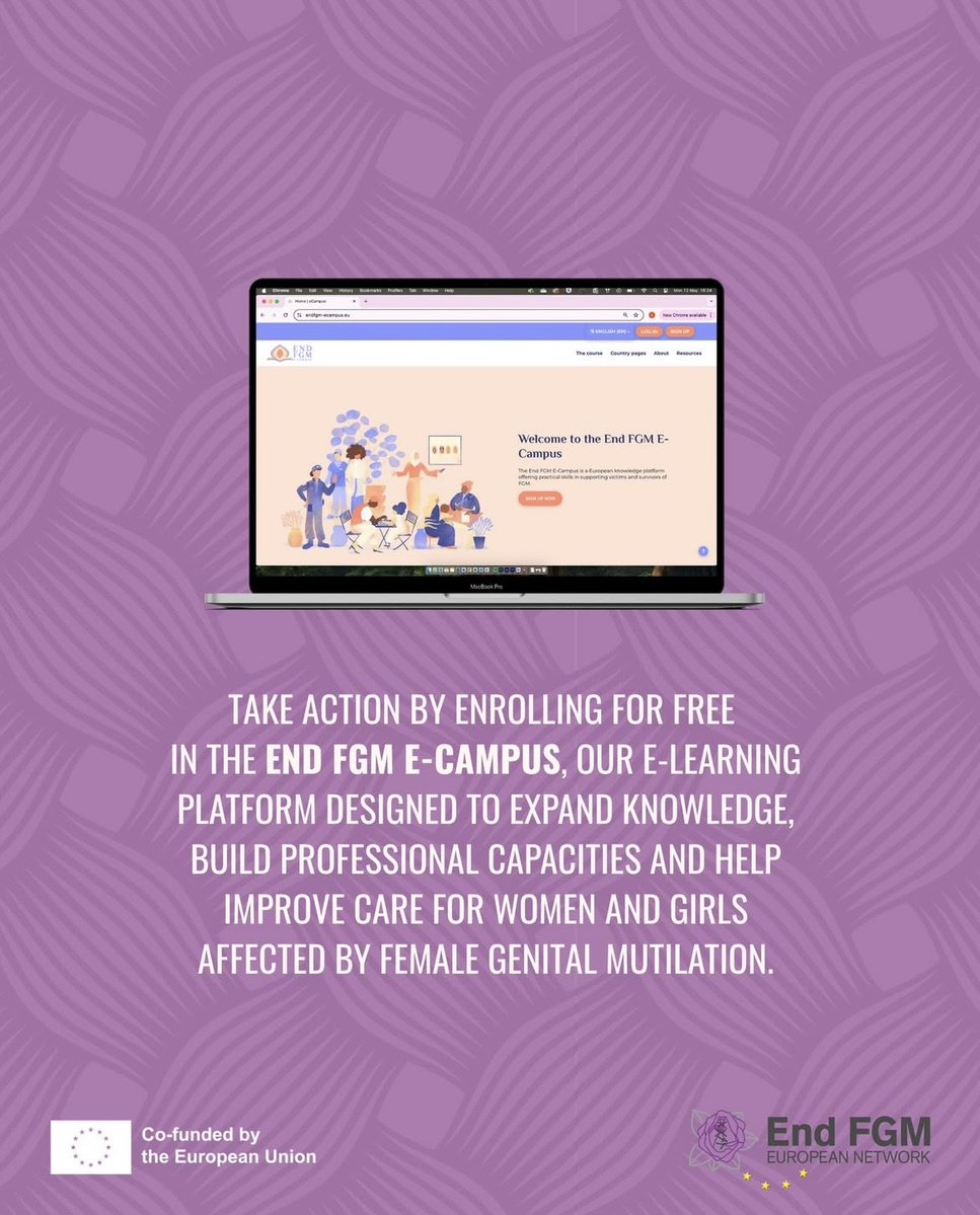 ENDFGM_Network's tweet photo. Strengthening healthcare systems and supporting professionals are essential steps to ending FGM and ensuring that all women and girls are heard, respected, and safe.
Explore the free modules available on the End FGM 
E-Campus :
https://t.co/LOCXALFulU
#WomenHealth #EndFGM https://t.co/Ut8iQpPTUN