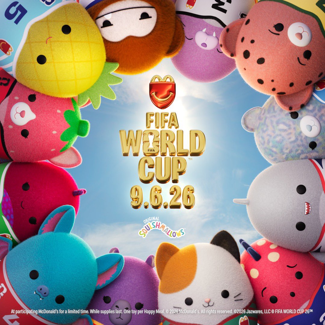 McDonaldsKSA's tweet photo. جاهزين تجمعون الدمى وتكملون تشكيلتكم الخاصة بكأس العالم ؟ 🏆
خلكم جاهزين وانتظرونا في 9 يونيو 👀🔥🔥🔥 https://t.co/YqTpfoFbsj