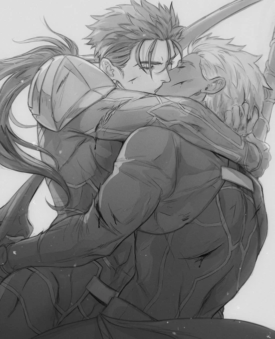 Mwah. ❤️💙

(Just a quick-ish sketch to get it out of my system.)
#弓槍 #yariyumi 