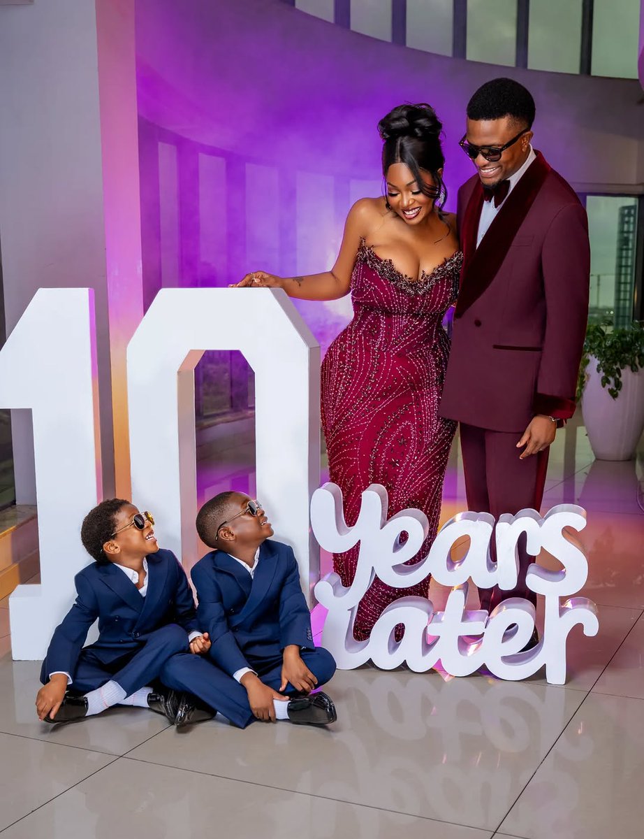 OneJoblessBoy's tweet photo. Happy anniversary Toolz and Tunde Demuren ❤️